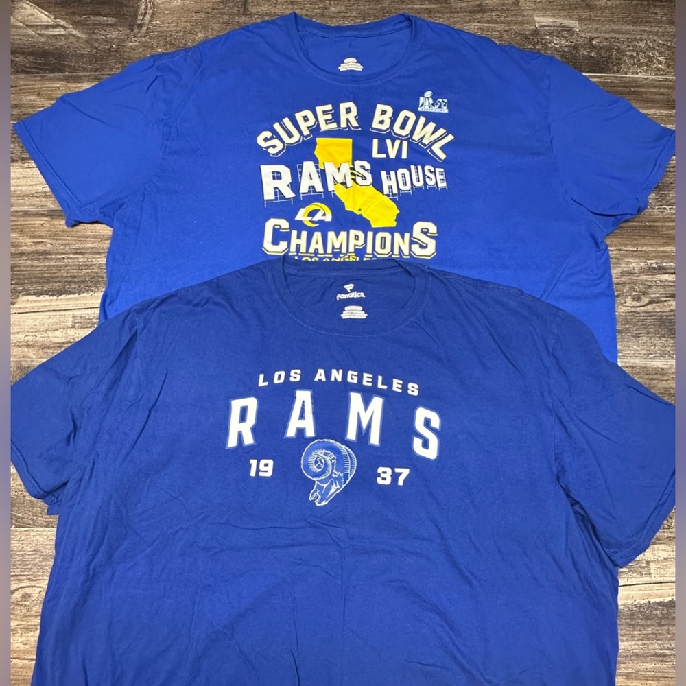 Los Angeles Rams T-Shirt Bundle of 2 - Men’s 3XL - Fanatics - GUC
